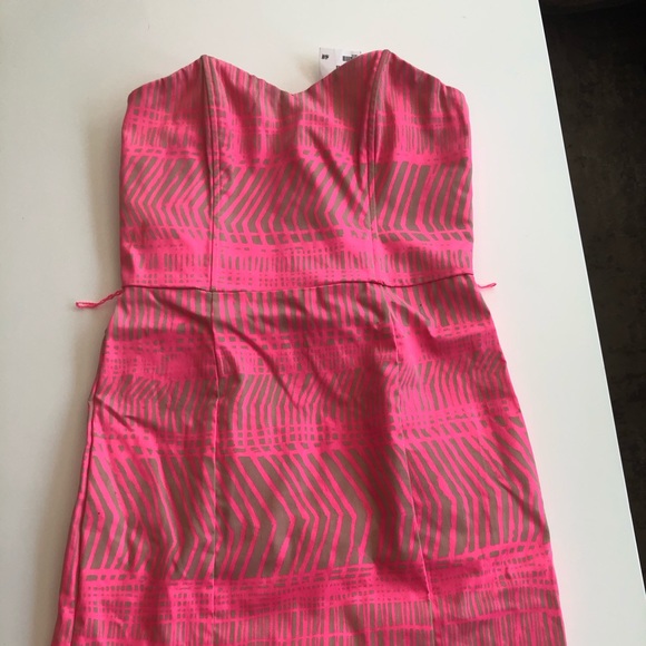 H and M tube dress khaki and pink - Picture 2 of 2